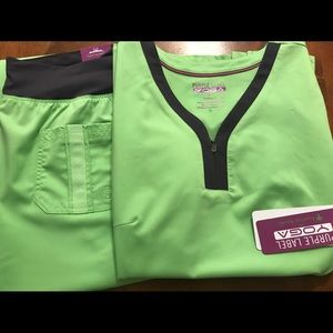 Healing hands purple label yoga scrub set